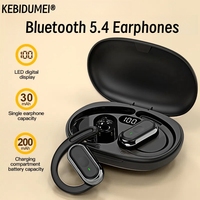 Bluetooth 5.4 Earphones IPX7 Waterproof 20Hrs Wireless Headphones with ENC Noise Cancelling Mic Deep Bass For Sports Workout Gym