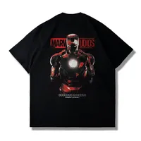Miniso new  joint Iron Man men's T-shirt pure cotton women's short-sleeved Harajuku fashion daily casual summer top