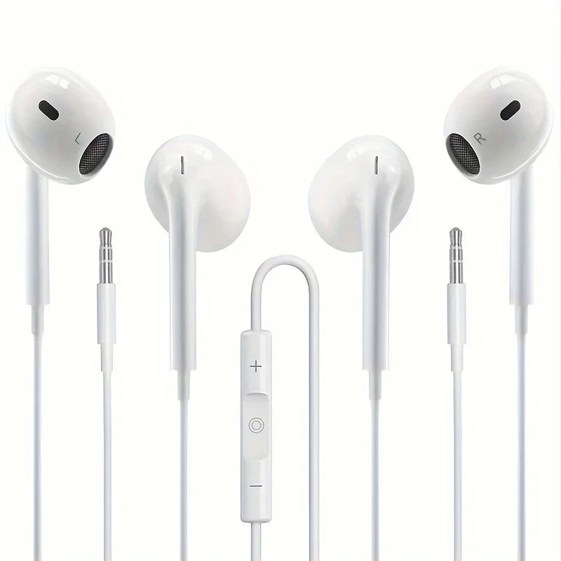 Volume Control Headphones with Microphone for Android, Samsung, iPhone and iPad, Lightweight Wired Earphones with 3.5mm Jack