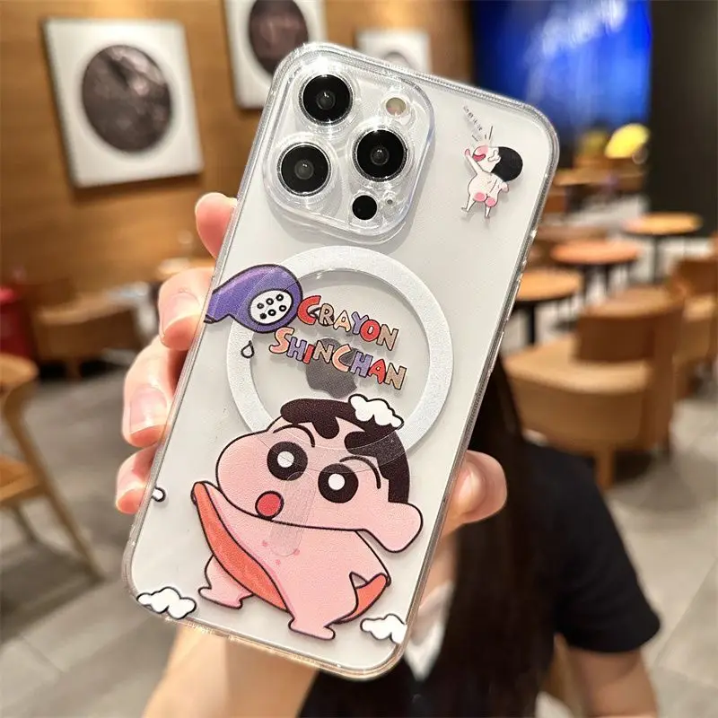 Funny and amusing Magnetic suction Phone Case For iPhone 16 14 Pro Max 15 11 12 13 XR 8 7 Plus X XS SE 2020 2022 Cover