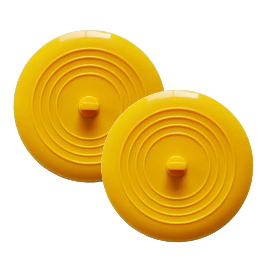 Floor Drain Cover 2Pcs Useful Tear Resistant Reusable  Bathroom Laundry Round Drain Stopper Bathroom Supply