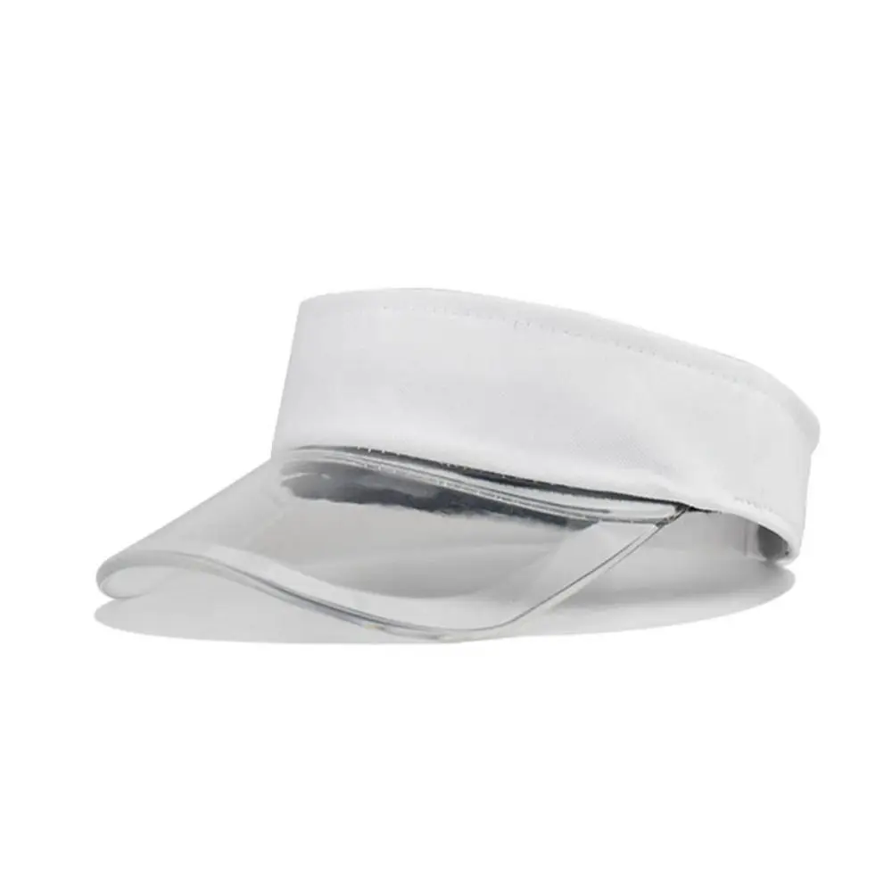 

Cycling Adjustable Transparent Visor Caps Clear Brim Breathable Summer Sun Hats Anti-UV Topless Empty Top Hat Women Men