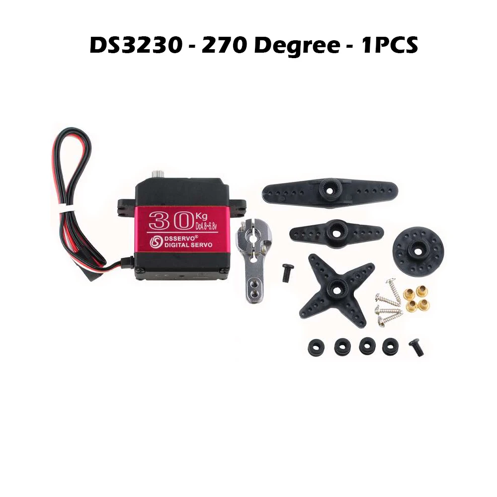 Servomoteur Pro RC 30kg Haute Vitesse Puissance Acier Inoxydable Étanche IP66 - 270 Degrés, Pour Hélicoptère, Voiture, Camion RC