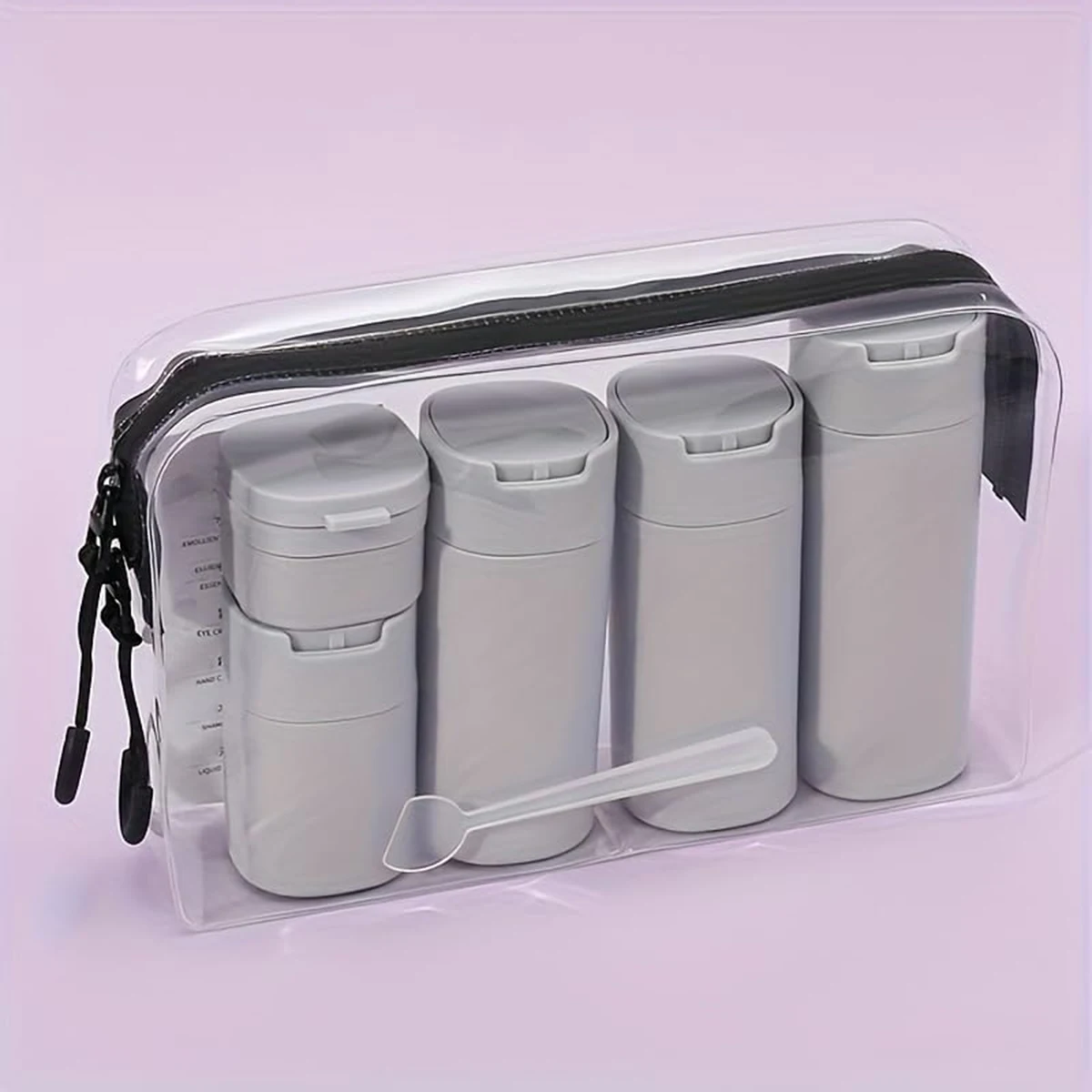 Kosmetik Split Bottle Reise-Set, Schlauchflasche, Wasch- und Make-up-Tasche, tragbar, Flugzeug-Split-Flasche, Reise-Set