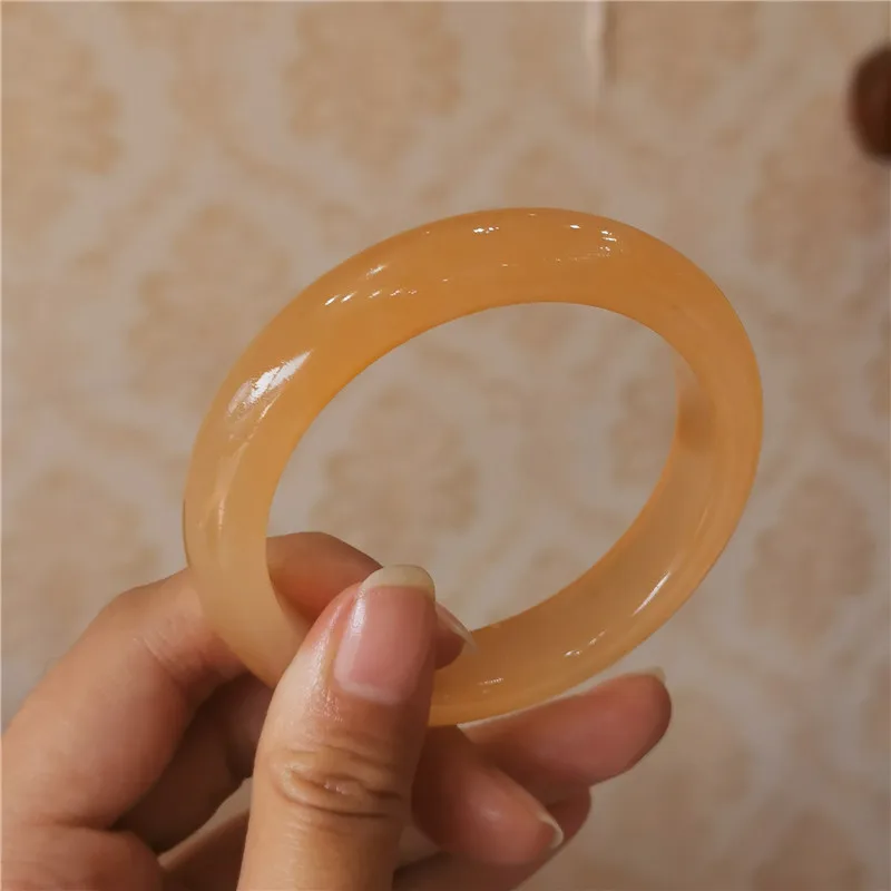 

Silk Jade Flat Strip Jade Bracelet Pink Treasure Red Treasure National Hand Jewelry Orange Pink Simple Women's Bracelet