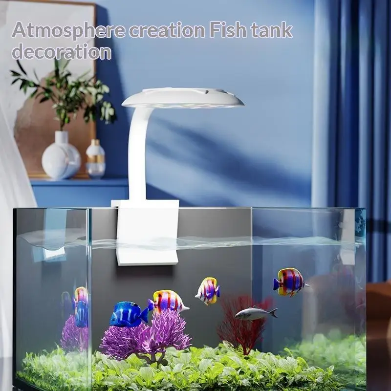 1Pcs LED Aquarium Clip Light With Adjustable: Brightness Color Enhancement Home Fish Tank Plant Growth