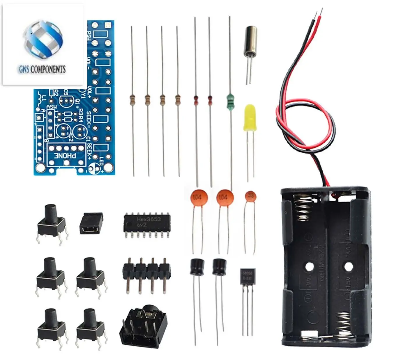 Wireless Stereo FM Radio Receiver Module PCB FM DIY Electronic Kits 76MHz-108MHz DC 1.8V-3.6V