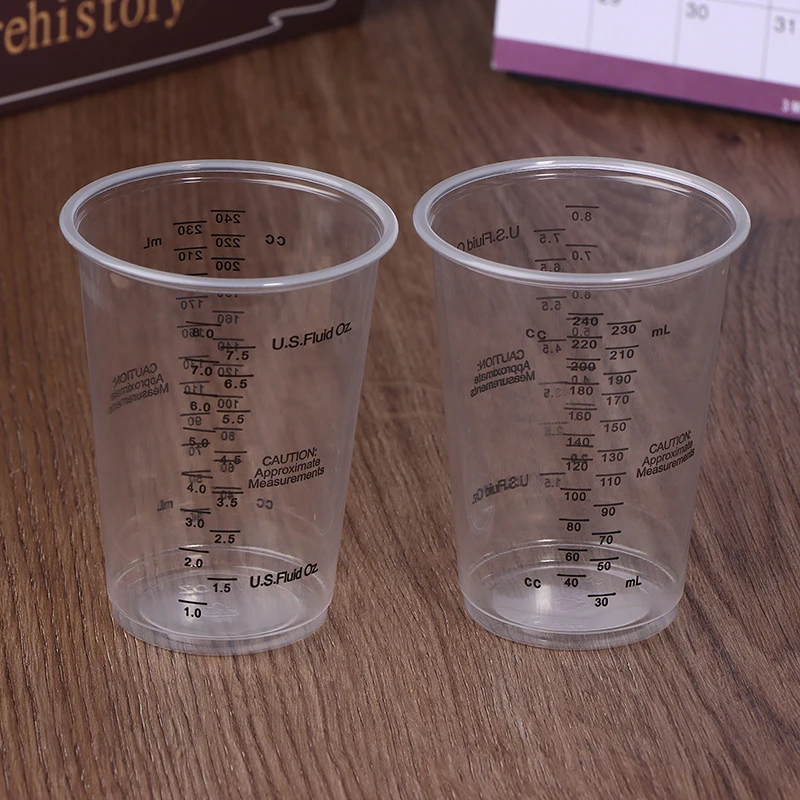 8oz Disposable Plastic Measuring Cups For Precise Resin Paint Mixing Cup Plastic Epoxy Resin Mixing Cup
