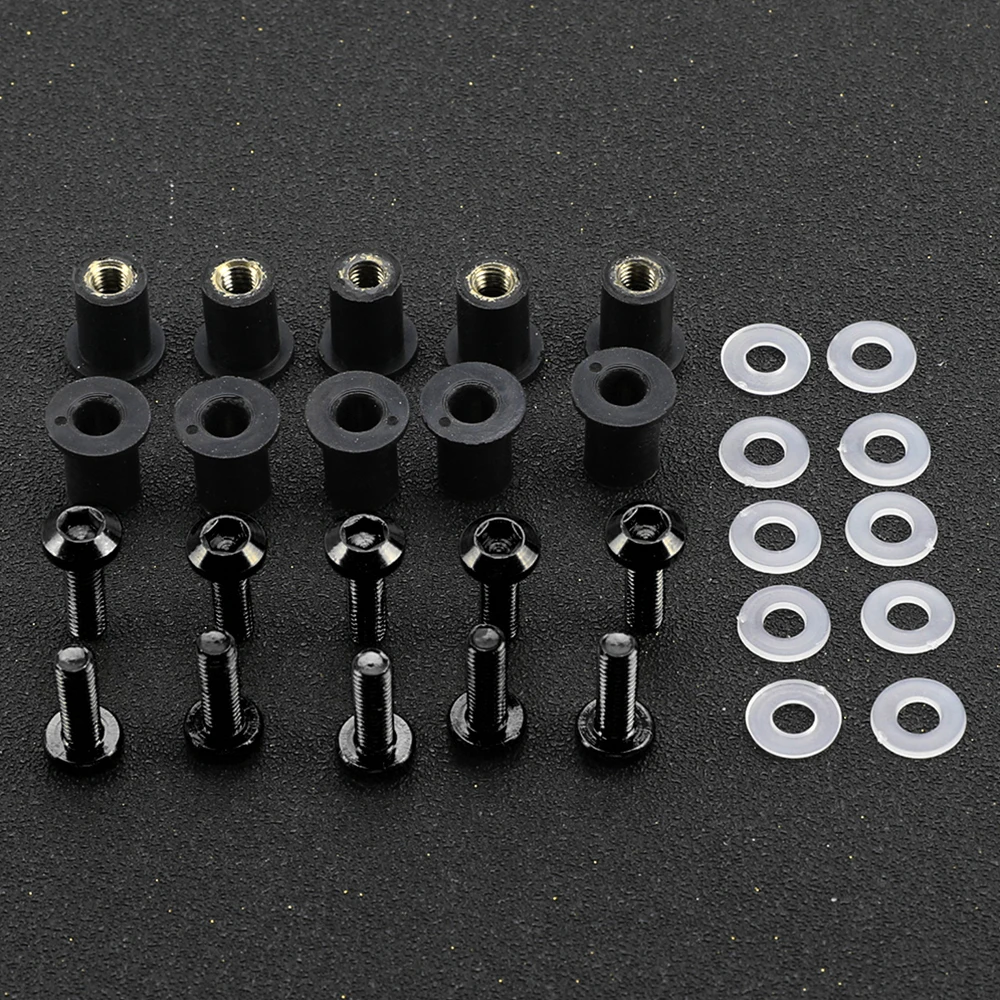 For MOTO GUZZI V7 Classic RaceR V7 Stone Special F41000 10PCS Motorcycle Accessories 5mm Windscreen Windshield Bolts Screw kits