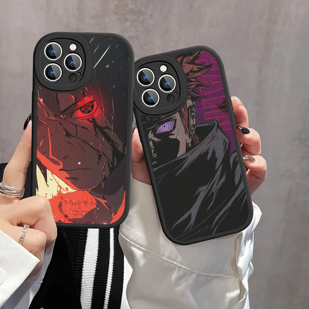 Japan Anime I-Itachi P-Pain N-Naruto Phone Case Hard Leather For IPhone 16 15 14 13 12 Mini 11 14 Pro Max Xs X Xr 7 8 Plus