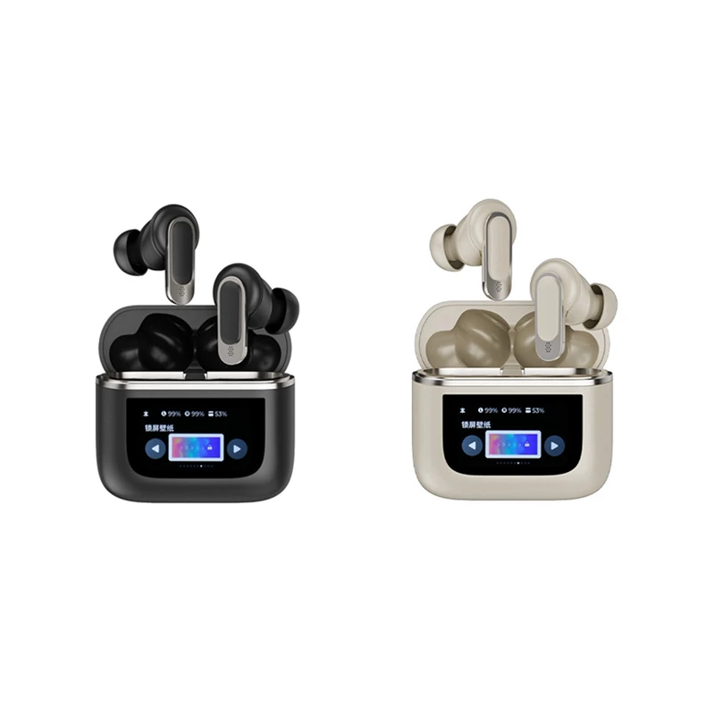 V8 Draadloze oortelefoon Oordopjes ANC Ruisonderdrukkende hoofdtelefoon In het oor Touchscreenbediening Headset