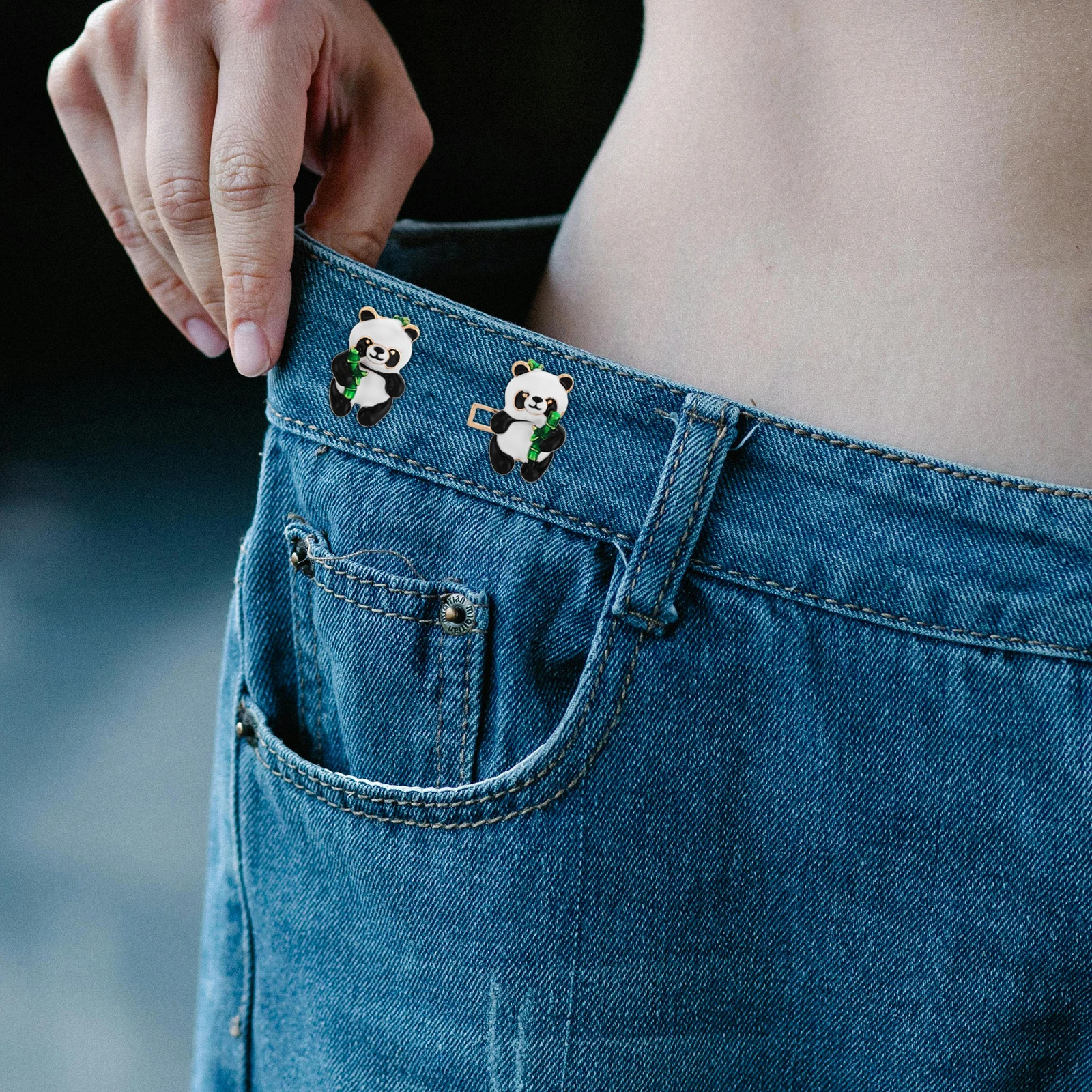 

Brooch Waist Tightener Jeans Button Adjuster Clothes Buckle No Sew Detachable Design Secure Fastening Pin