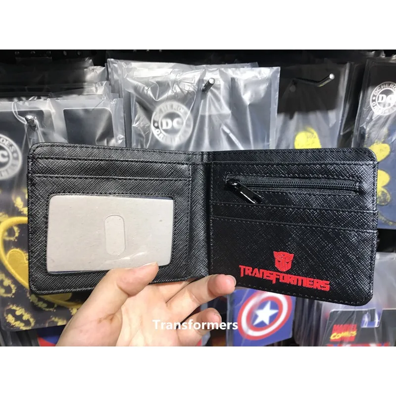 Transformers Film Peripheral Pu Wallet Card Holder Wallet Male Money Bag Bank Holder Short Purse Credit Case Bag Birthday Gifts
