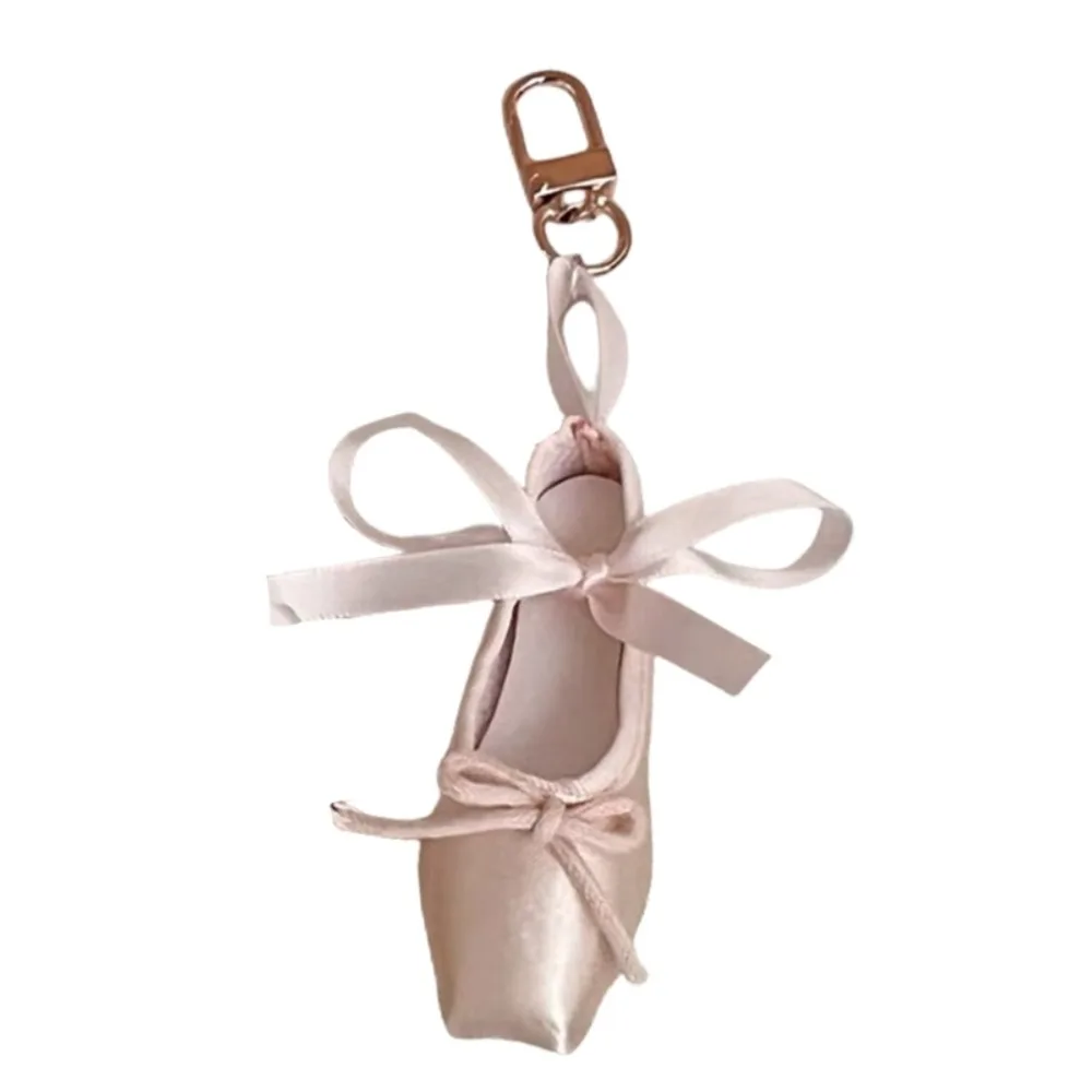 

Bag Pendant Ballet Shoes Keychain Pink Color Handmade Mini Ballet Shoes Pendant Keyring Phone Charm Ballet Shoes Key Holder