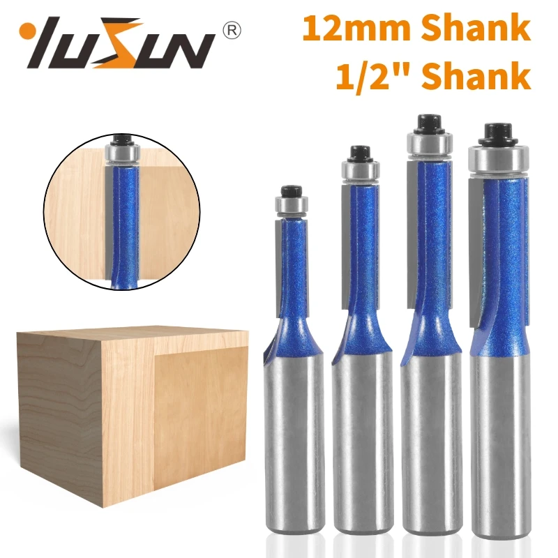 

YUSUN Flush Trim Bit Router Bit Carbide Cutters Alloy Tungsten Woodworking Milling Cutter For Wood Bit Face Mill End Mill Tools
