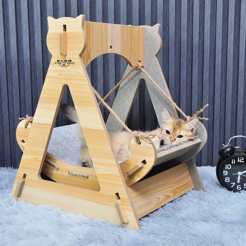

TTNew Moon Cat Swing Chair Cat Furniture Gift Kitty Hammock Bed Cat Hammock