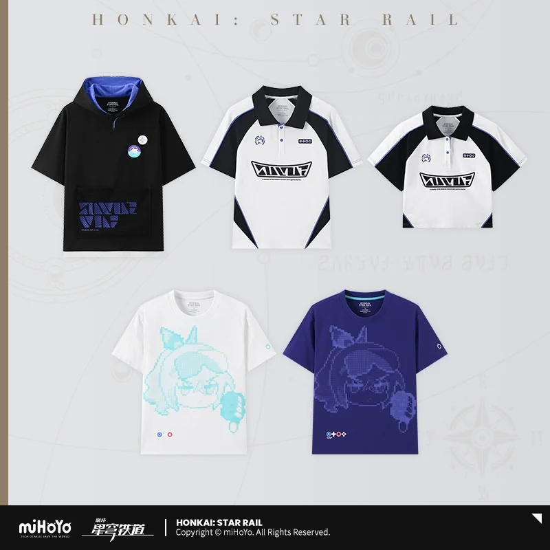 Sunsyea Honkai Star Rail Official Merch miHoYo Original Authentic Silver Wolf Theme Impression Series Hoodies POLO Shirt T-shirt