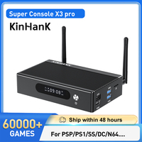 KINHANK Super Console X3 Pro Retro Video Game Console 60000 Games for PS1/PSP/SS/N64/DC/Arcade  Android 9 TV Box