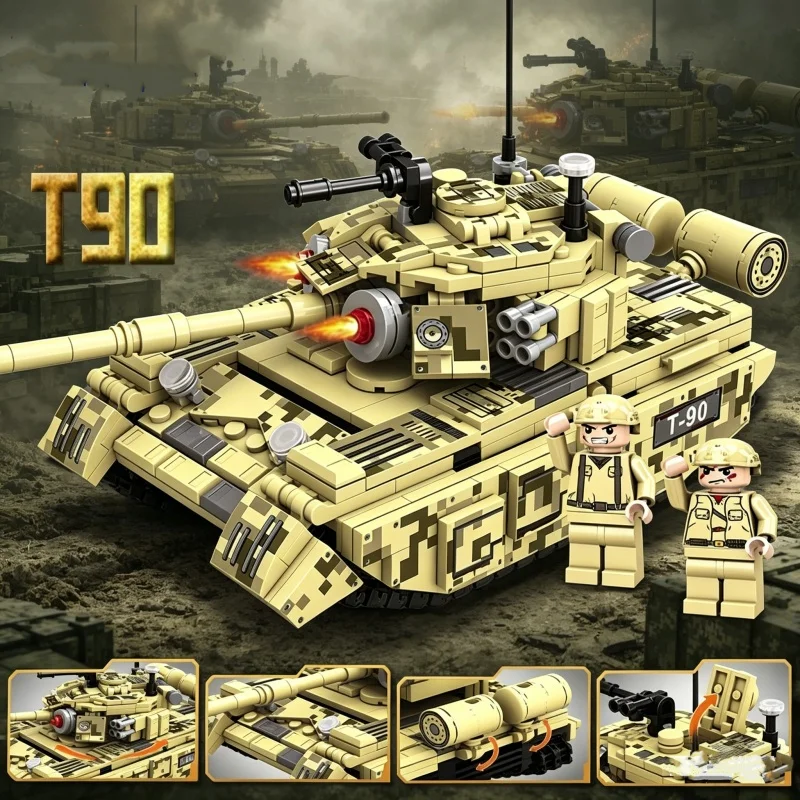 

New 648PCS Building Block Tank Model Educational Puzzle Toy for Children Building Block Gift Set Building Block Toy Model