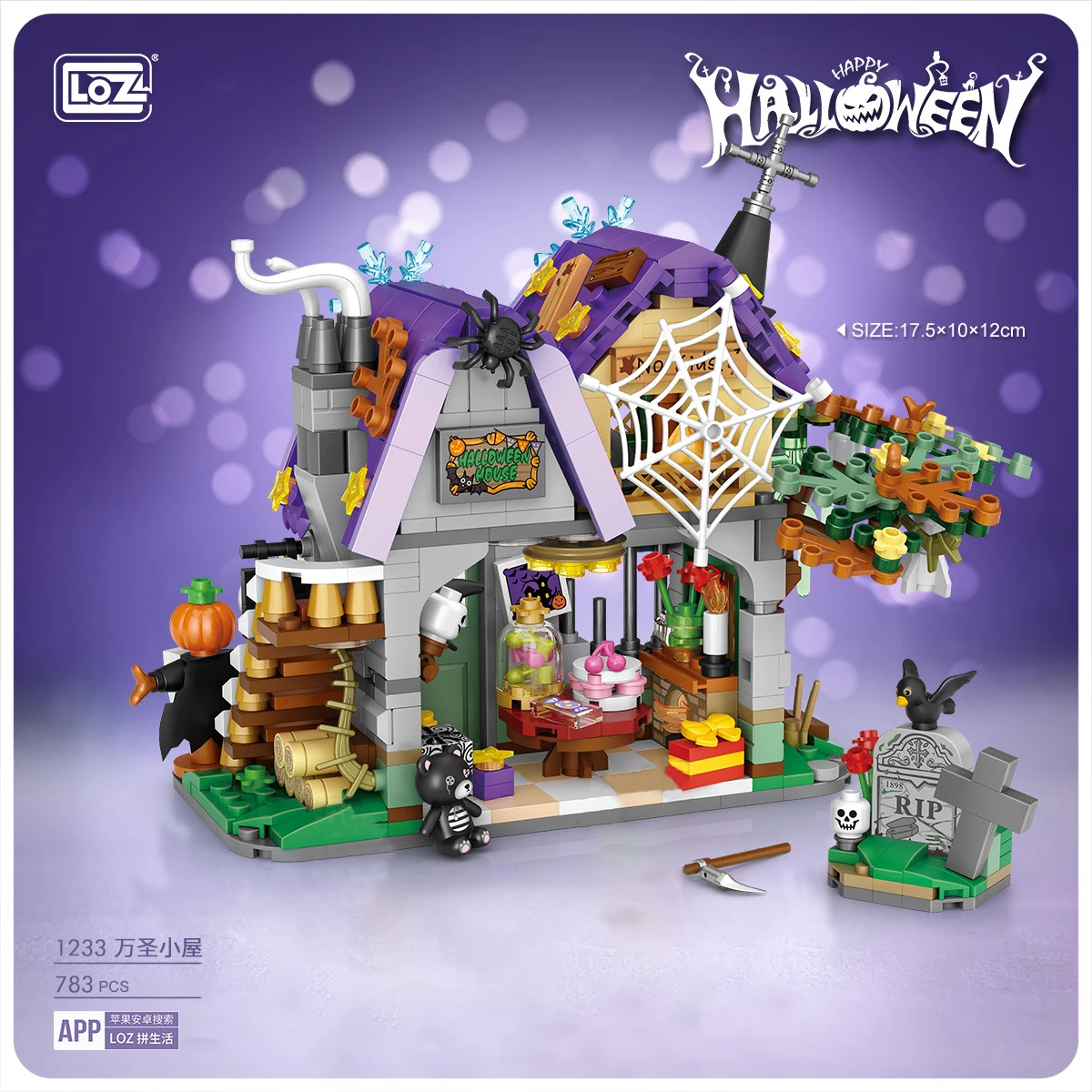 LOZ Creative MINI Halloween Hut House Building Block MOC Pumpkin Carriage Happy Halloween Decoration Bricks Boys Kids Toys Gifts