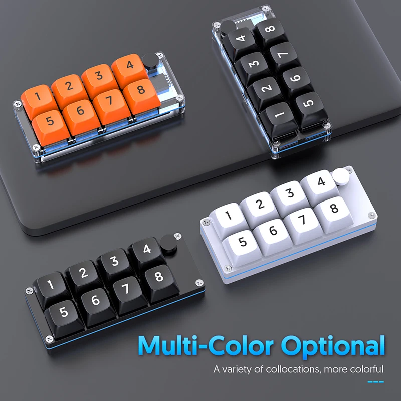 

8 Key Shortcut Macro Programmable Fully Hot Swappable Mechanical Switch Gaming Mini Keyboard One-piece Computer Accessories