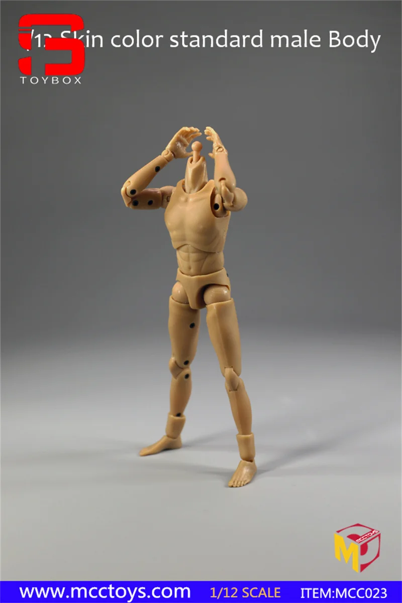 MCCToys MCC023 Scala 1/12 Modello corpo articolare standard maschile 6'' Soldato Action Figure Giocattoli corpo super flessibili