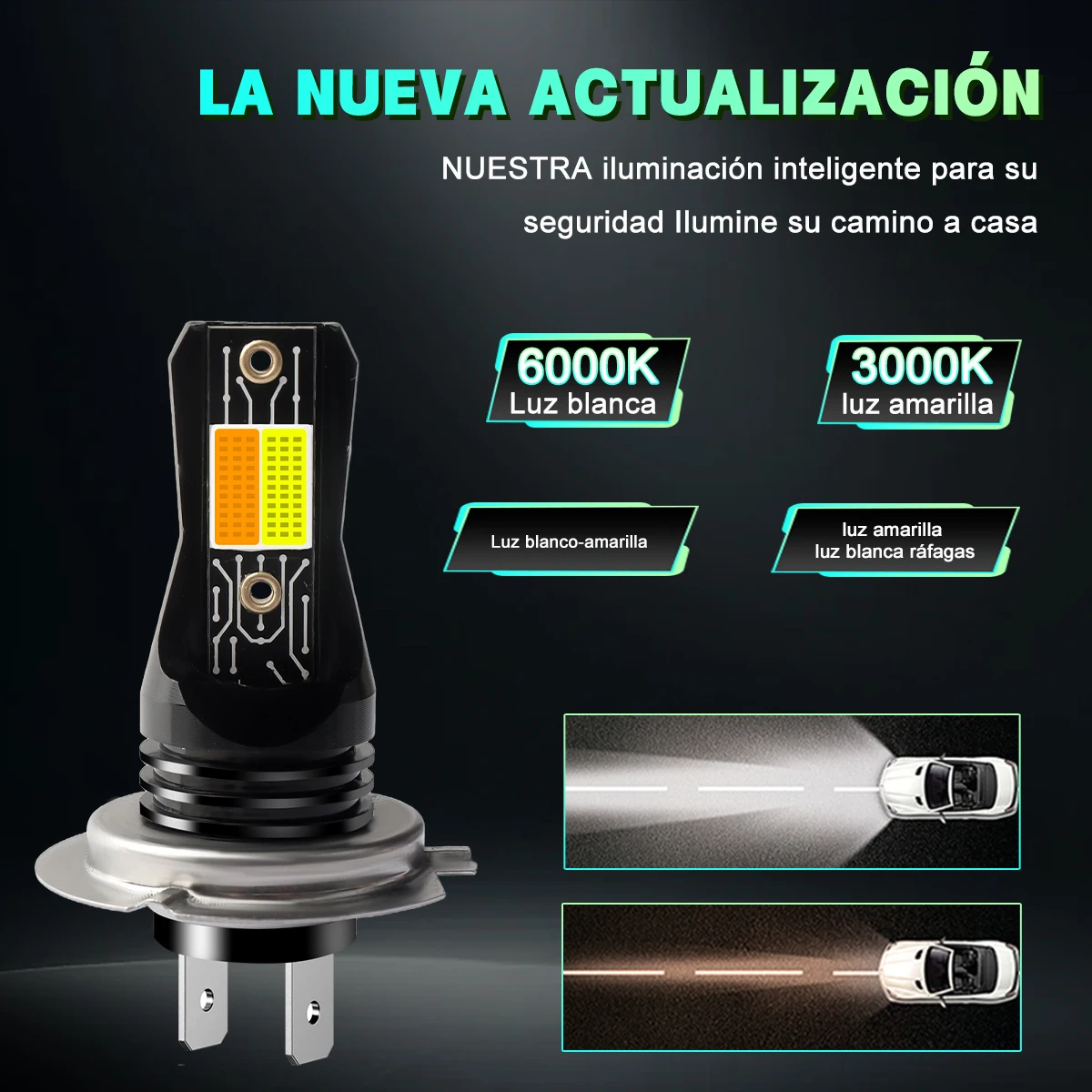 مصابيح LED صغيرة للمصابيح الأمامية H27 5202 880 881 ضوء السيارة التحديثية 12 فولت 3000 كيلو 6000 كيلو أبيض أصفر ستروب الضباب الخفيف المدمج في فك