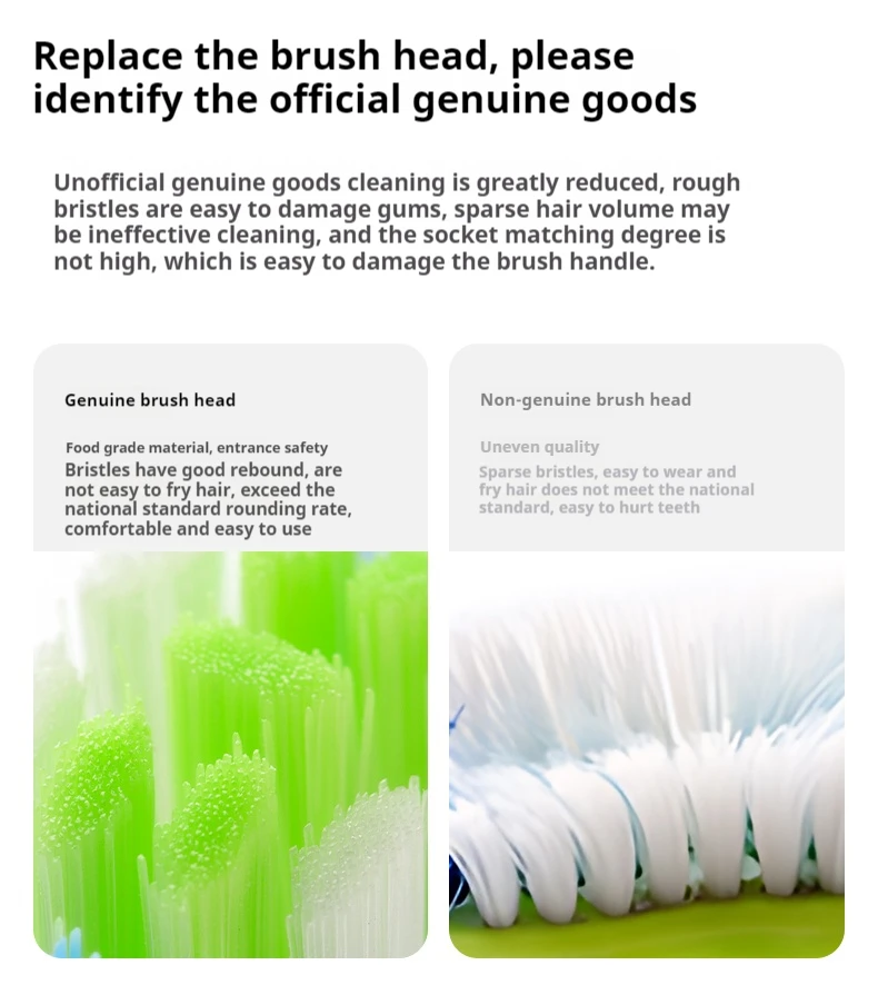 رؤوس فرشاة بديلة أصلية لفوهات فرشاة الأسنان الكهربائية Oclean Flow/X PRO Elite/X PRO /F1/Z1/One/ Air2