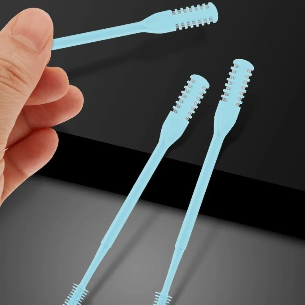 5Pcs Double Head Nose Hair Trimmer Washable 360° Rotating Hair Removal Tool Mini Stainless Steel Manual Nose Hair Cutter