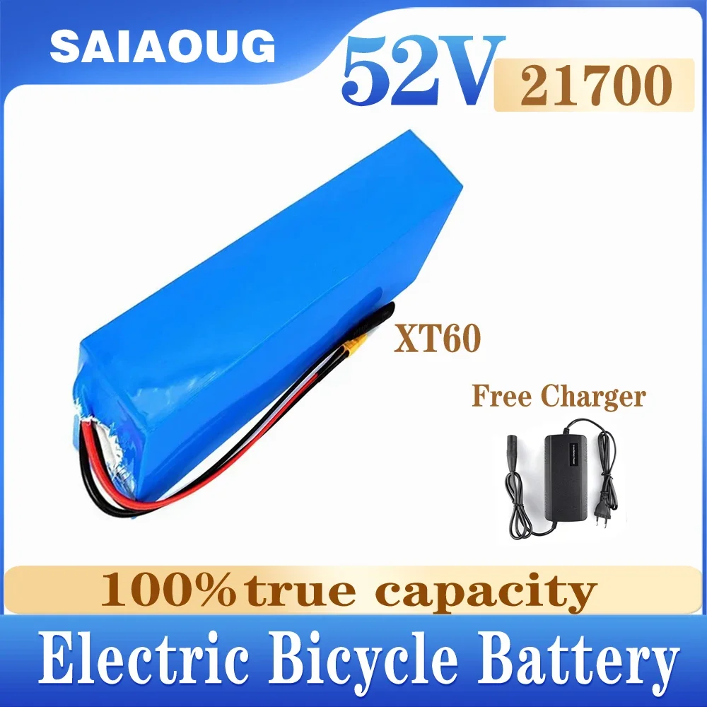 

SAIAOUG E-bike 14S5P 21700 52 в 25 Ач мощный литий-ионный аккумулятор для электрического велосипеда электрический скутер литий-ионный аккумулятор + зарядное устройство