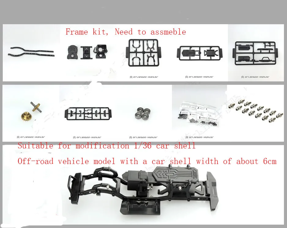 Orlandoo Hunter второго поколения, модифицированный шасси 1:35 36, альпинистский автомобиль для радиоуправляемой модели гусеничного автомобиля