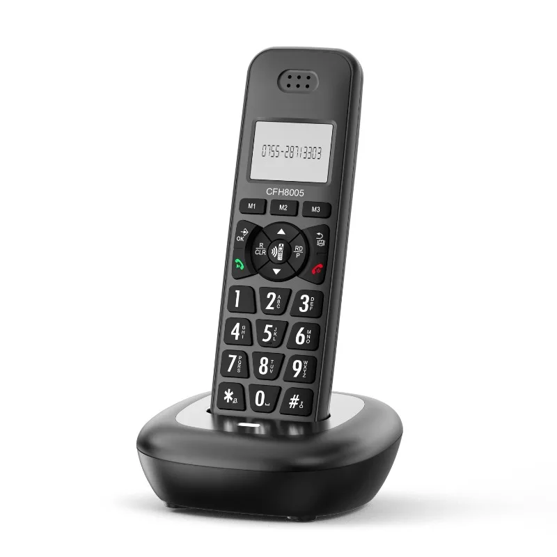 Cordless digital phone DECT supports automatic/manual answering, supports multiple languages, LED caller ID