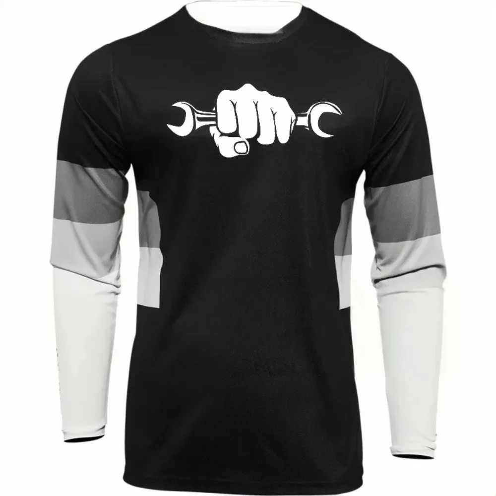 

FHX Off-road Motorcycle T-shirt, MTB RACE Cycling Suit 3D Printed Summer Breathable Quick Drying Comfortable Men's Cycling Shirt