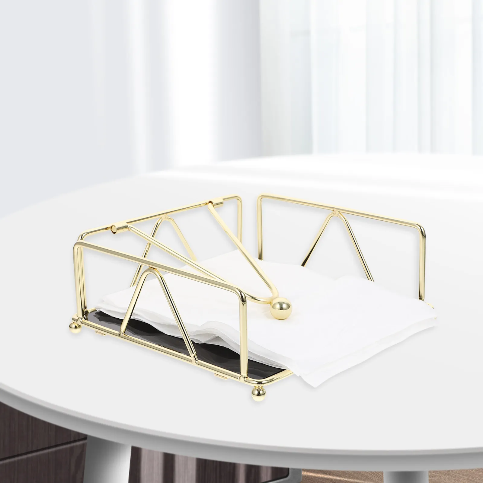 Modern Napkin Holder Iron Acrylic Decorative Table Napkin Stand for Kitchen Dining Room Cafe Hotel Tissue Storage