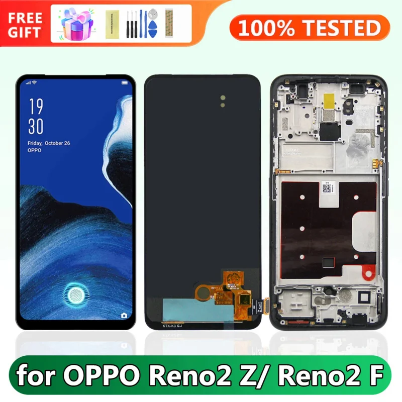 

Экран для Oppo Reno2 Z Reno 2 Z PCKM70 ЖК-дисплей цифровой сенсорный экран с рамкой