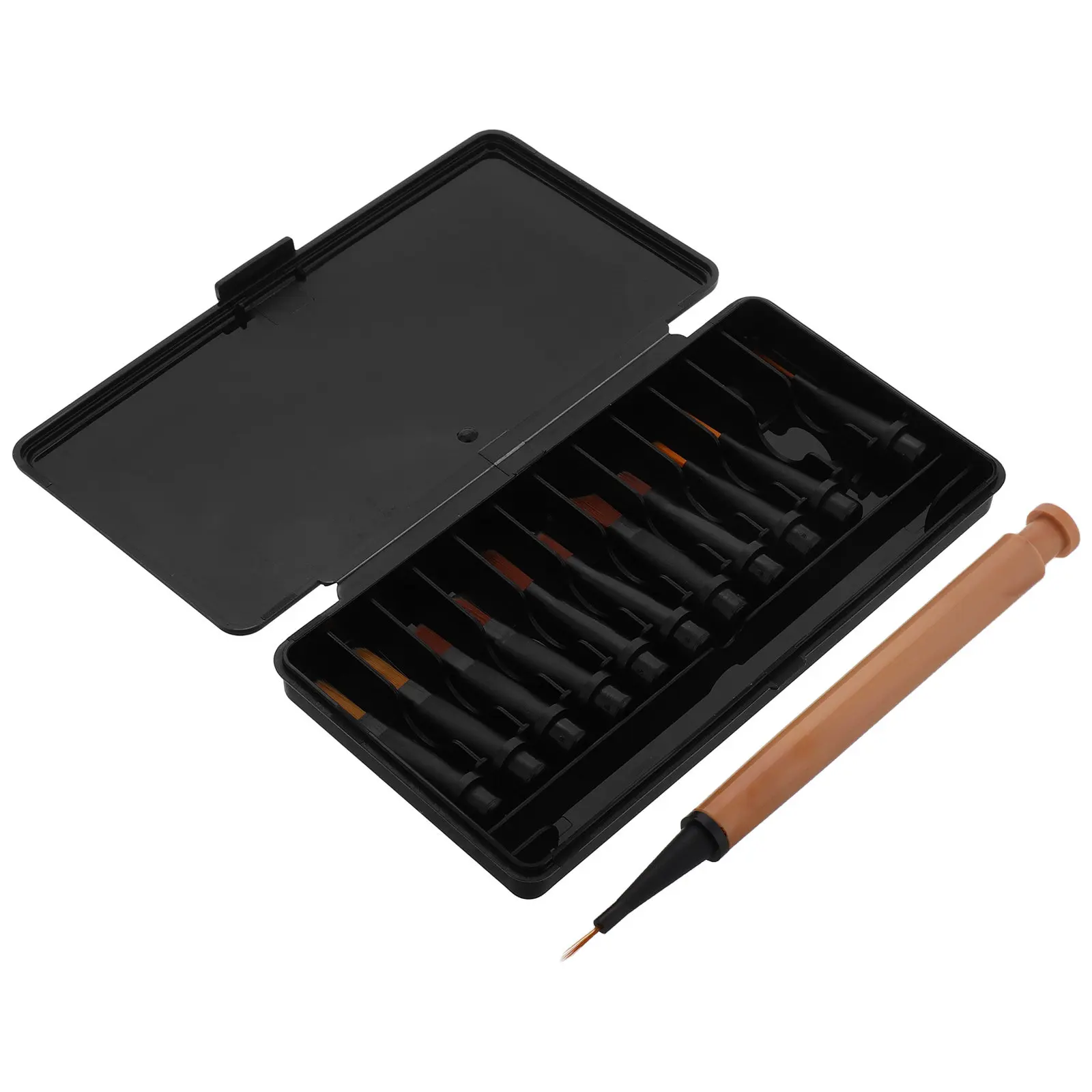 

Versatile Nail Brush Set Featuring Brush Heads Sleek Minimalist Design for Precision Manicure Nail Design Brushes Kit