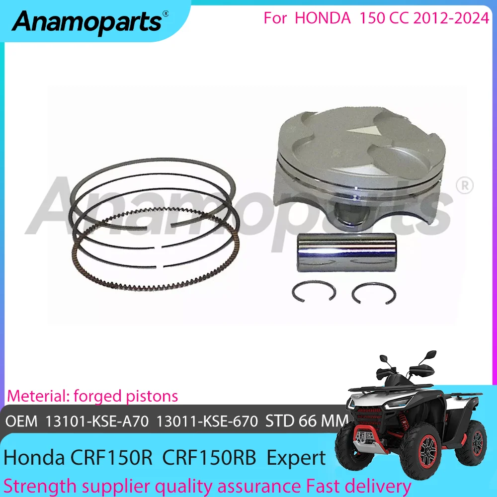 Motorcycle 66mm Air piston ring kit For 2012-2024 HONDA CRF150RB Expert CRF 150 RB CC CRF150 150CC CRF150R 13101-KSE-A70