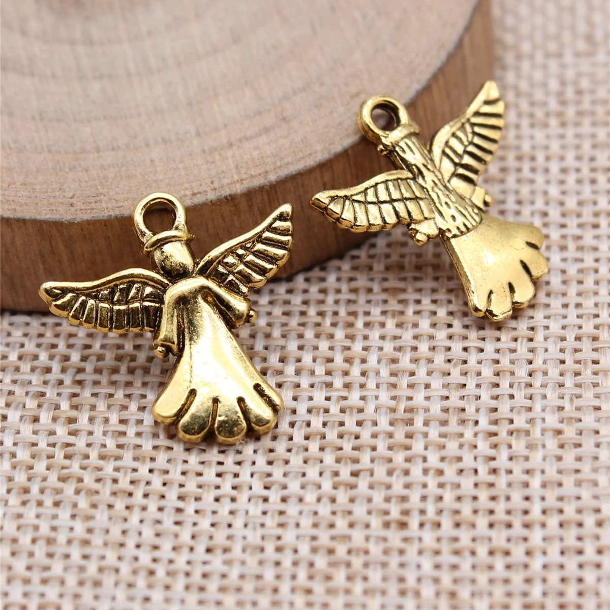 WYSIWYG 10pcs 20x20mm Guardian Angel Pendants Angel Charm Guardian Angel Pendants DIY For Jewelry Making