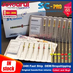 6pcs/Box COXO SOCO SC PRO 25MM Dental Root Canal File Heat-Activated Rotary Nitinol Tooth Pulp Files Engine Endodontic Material