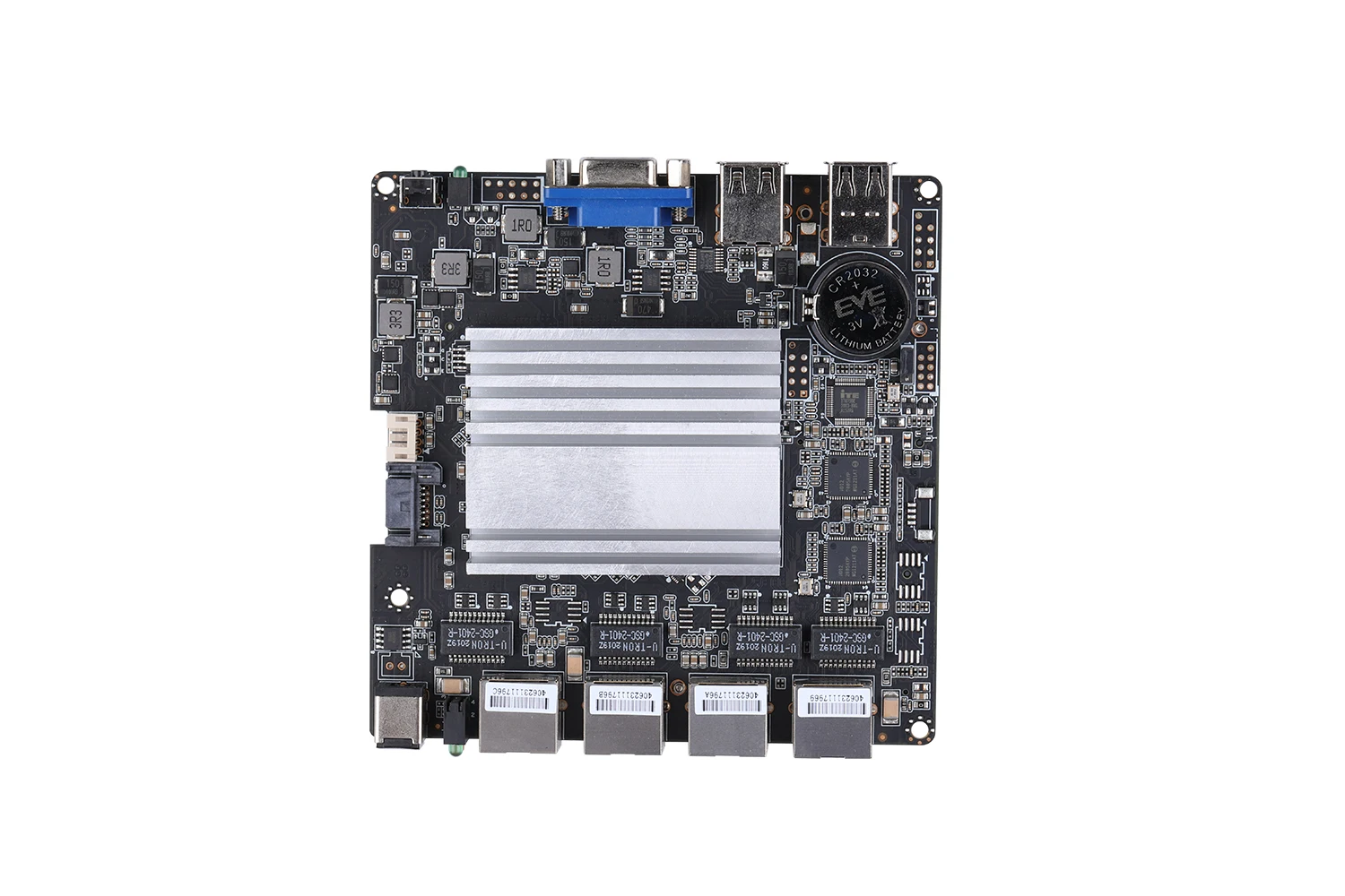 QOTOM MB2J401-0100 Q190G4N اللوحة الأم للكمبيوتر الصغير Celeron J1900 120*120 مللي متر تيار مستمر 12 فولت بدون مروحة 4 x I210 جيجابت LAN WIN7/10/Linx