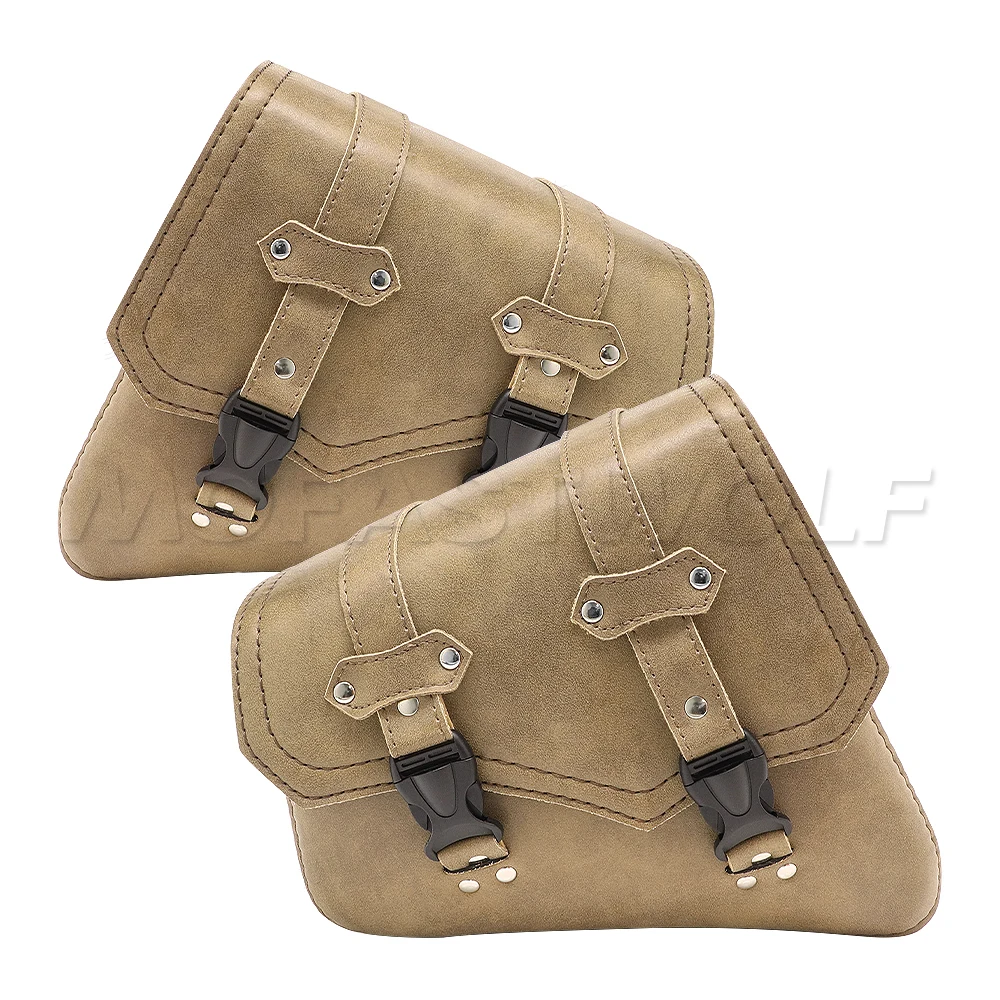 

Motorcycle Saddlebags Side Tool Bag PU Leather Luggage Saddle Bag Fit For Harley Sportster XL 883 Hugger Sportster Universal