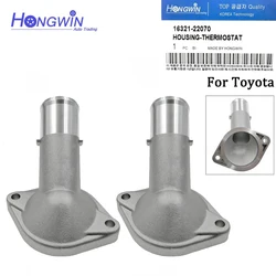 2pcs Radiator Coolant Thermostat Housing Water Inlet 16321-22070 1632122070 For Toyota Corolla 03-08 Celica 01-05 MR2 Spyder