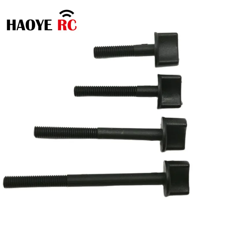 Haoye-tornillos de nailon con rosca métrica, accesorios de repuesto para RC DIY, 10 piezas, M6, L30, L40, L60, L75 MM