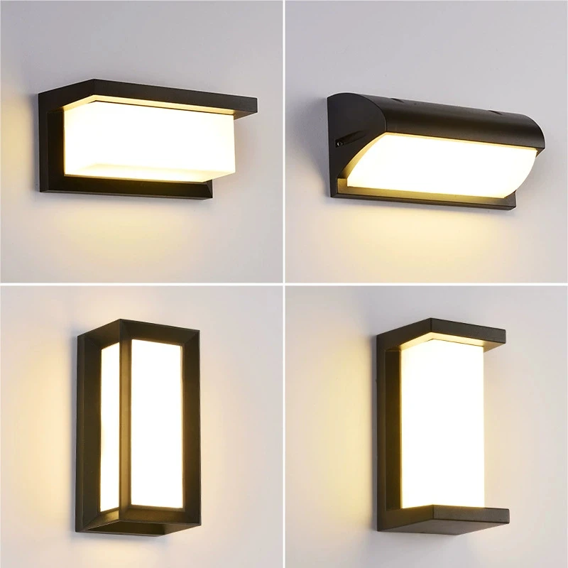 

Outdoor Wall Lights Modern Exterior Lighting Fixtures LED Sconce Black Outside Wall Mount Lights for House Door Garage Patio