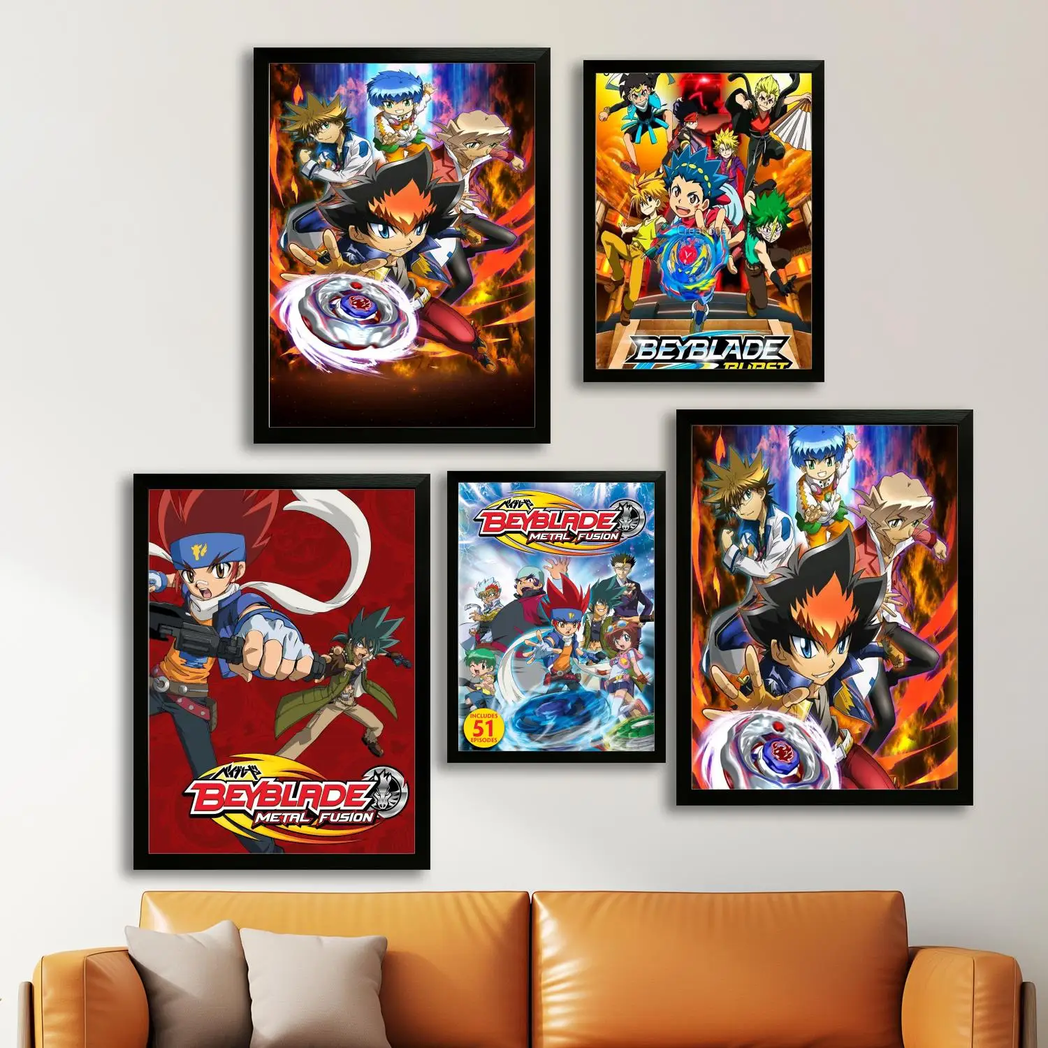 Beyblade Metal Fusion Anime Canvas Art Poster and Wall Art, Print, Modern Family Bedroom Decor, Posters,Decorative painting