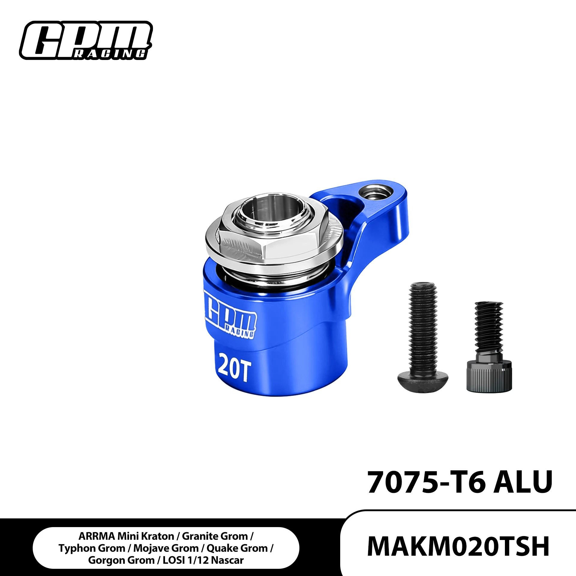 

GPM 7075 ALLOY 20T/21T/25T SERVO SAVER FOR ARA2508S ARRMA 1/16 MINI KRATON 3S DSC 4X4 RTR Brushless Speed Truck