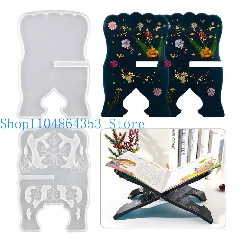 652F Bookshelf Mold Diy Crystal Epoxy Mold Music Stand Display Desktop Silicone Mold