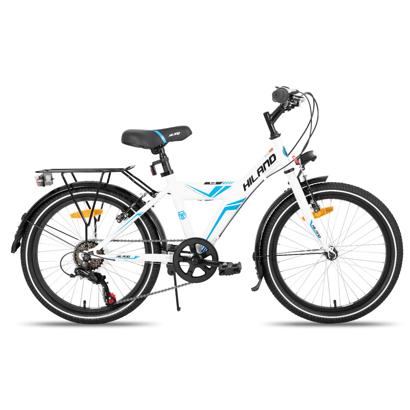 Hiland 20/24 Zoll Kinder-Mountainbike für Jungen und Mädchen von 6-10 Jahren mit Shimano 6-Gang-Schaltung