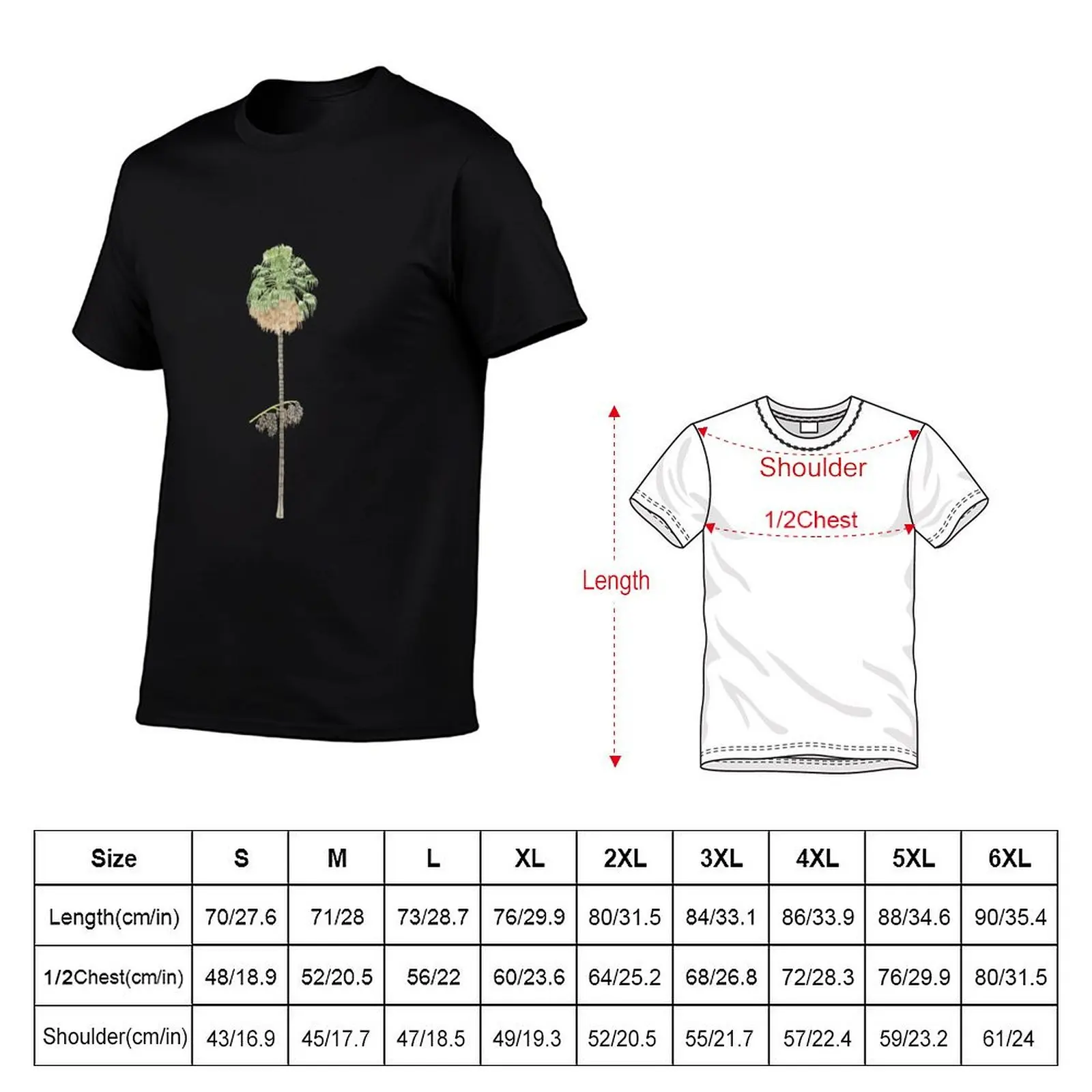 The calmness of palms [Australian cabbage tree palm [On black]] T-Shirt Work Duty Casual T-Shirt