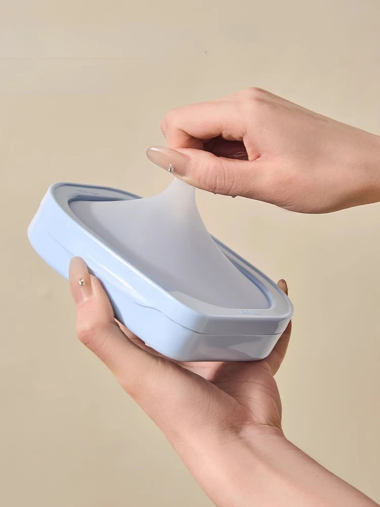 صندوق حفظ الفاكهة المختومة من السيليكون للطعام، صندوق فواكه شفاف إبداعي، صندوق تخزين بنصف الليمون والتفاح